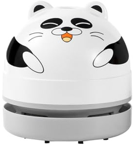 Vroomoto Mini Aspirateur de Bureau Mignon sans Fil pour Table, Balayeuse de Poussière, Aspirateur Dessin animé, Rechargeable par USB, Fonctionne avec des Piles, Nettoyage des Miettes (3) (3)