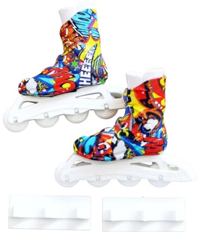 Mini Roller Skates Toy - Fingerboard Skate Shoes, Tiny Trick Footwear, Pocket Sized Glide Trainers | Durable Fingertip Skate Gear For Creative Playtime, Vibrant Desk Entertainment Accessories