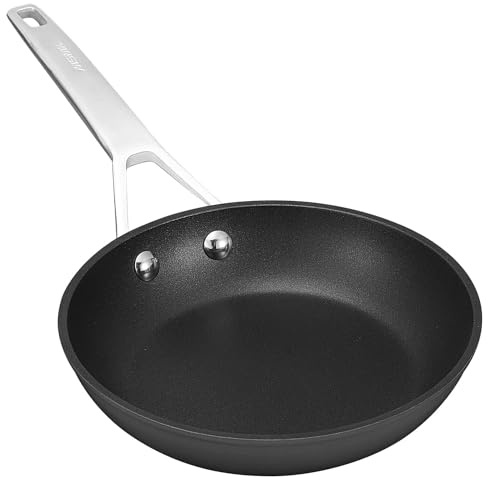 MSMK Kleine Eierpfanne, 24cm Titan und Keramik Antihaft Omelette Pfanne, Kleine Bratpfanne sicher für Induktion, kratzfest, Backofen sicher bis 700°F Pfanne zum Kochen, spülmaschinenfest