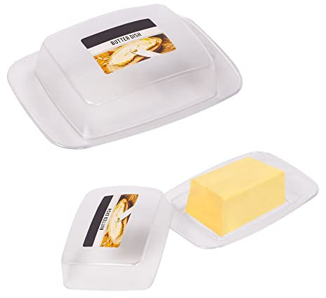 Transparent Plastic Butter Box Dish with Lid Clear Food Grade