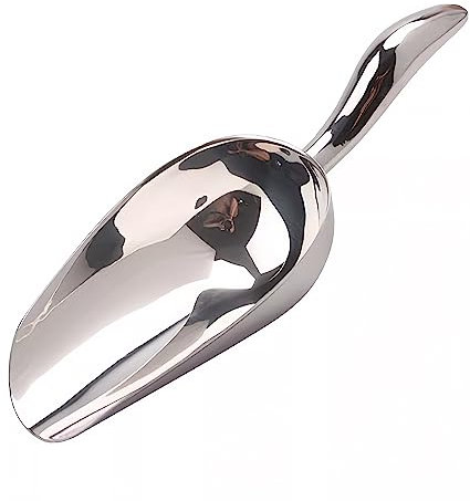 Pelle à glaçons en acier inoxydable pour congélateur - Pelle à glace pour machine à glaçons, grains de café, nourriture, bonbons, farine, pop-corn, petite pelle utilitaire de cuisine avec poignée