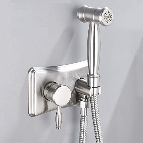 Bidet-Sprühgerät, Heiße Und Kalte Toilette, Hygienische, Tragbare Muslimische Dusche, Analreinigung, Messing-Wasserhahn, Hand-Anus-Duscharmatur, Chrom (Chrom) (Chrom) (Chrom)