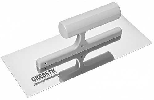 GREBSTK Drywall Trowel Stainless Steel Plastering Trowel Concrete Trowel Plaster Tool Cement Tools Epoxy Resin Tools, 9.5in X 4in