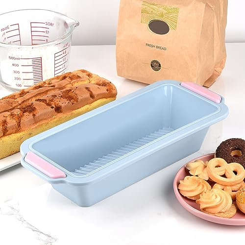 Guowall Silicone Loaf Tin, Rectangular Bread pan, Baking Tin for Cakes, Breads or Loaves