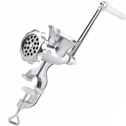 Tritacarne Manuale in Lega Di Alluminio, Macina Mais E Cereali, Insaccatrice Per Salsicce, Facile Da Montare, Argento -5