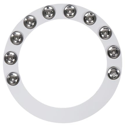Harilla Anillos para platillos de tambor, anillos para platillos, bricolaje, montables, de acero inoxidable, efecto tambor, campana, bombo, pandereta, 36cm, argén
