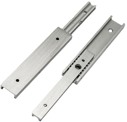 WANGCEPLSD Guide Lineari Scorrevoli, Guida in Lega di Alluminio Estraibile a Due Sezioni, 1 Paio di Guide per Cassetti, Guida a Sfera Larga 20 MM, Guida Scorrevole Lineare(40cm)