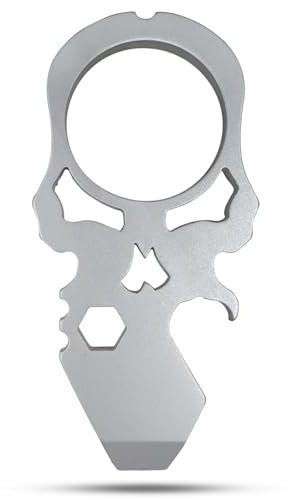 GMFRXII Llavero multiherramienta EDC de alta resistencia, mini barra de acero inoxidable para llevar todos los días, abridor de cajas, destornillador y artículos esenciales minimalistas EDC