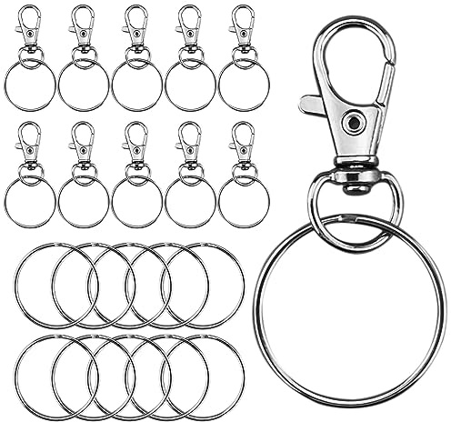 30 Juegos de Llaveros Giratorios para Manualidades y Accesorios de Hardware Con Cordones (30 Piezas + 30 Piezas)