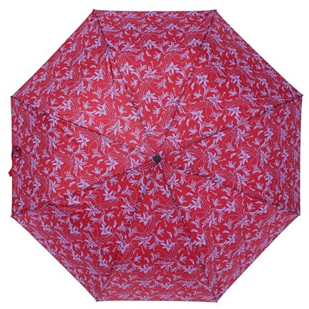 Auf Taschenschirme/Automatik Taschenschirm Φ 100 cm/Strurmschirm/Damen Schirme mit Lilien Design (Rot)