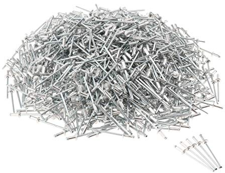 Confezione da 1000 rivetti a cupola in acciaio inox 3 mm x 6 mm