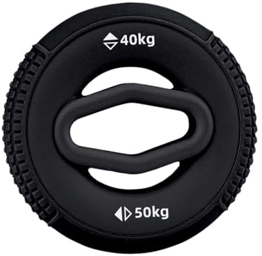 AMSLSIU Anneau de préhension pour l'entraînement à la force des mains, balle de fitness, renforcement la force préhension, rose, 5 à 10 kg, noir, 40 50 kg