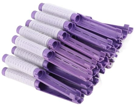 ANGGREK Rulli per Permanente 20 Pezzi, Bastoncini per Permanente in Resina Plastica per Ricci Sani, Bigodini Facili Usare per lo Styling di Capelli Lunghi e Corti (PURPLE)