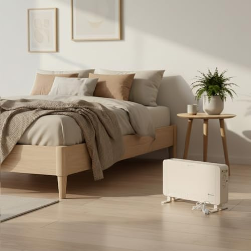 M Mimotec – Radiador Convector Eléctrico White Broken Equation 2000W, Potencia Regulable 800–2000W, Silencioso 0 dB, con Termostato Ajustable, Uso Interior