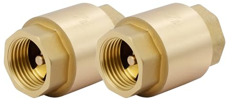 VANCOCO 2 Stk. Rückschlagventil 1/2 Zoll DN15 IG-IG, Rückflussverhinderer Messing, Rücklaufventil Wasserdicht für Pumpe, Garten, Waschmaschine, Fass