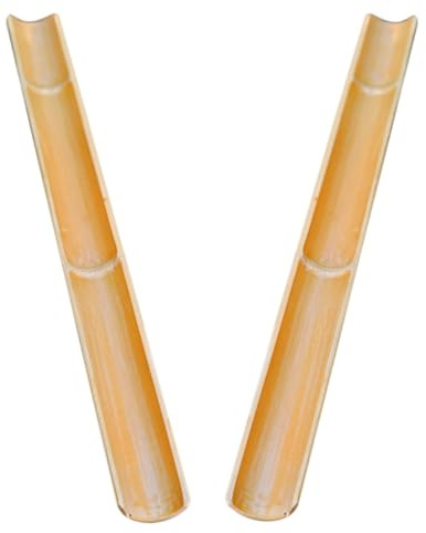 OSALADI Fontana d'Acqua in bambù 2 Pezzi 50 Cm X 6-7 Cm, Canale Multifunzionale per Acquari e Giardino, Decorazione da Esterno per Fontane d'Acqua da Interno e Cortile