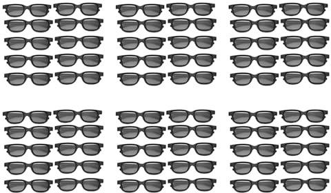 Frewurwer 60 Uds. Gafas 3D Pasivas Polarizadas para Pantalla Cine IMIX