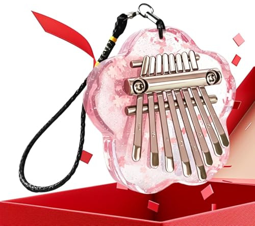 Portátil Flor de 8 Teclas con Cordón en Acrílico Translúcido | Piano de Mano Portátil Para Hogar Escuela Reunión Familiar Viaje al Aire