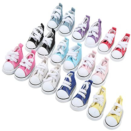 AKLOSIPY 10 par / Skala Dockskor i Olika Färger Gummisula - Slipsneakers för Skarvade Dockor Modeaccessoarer Barn Samlare Easy Fit Lättviktsskoset