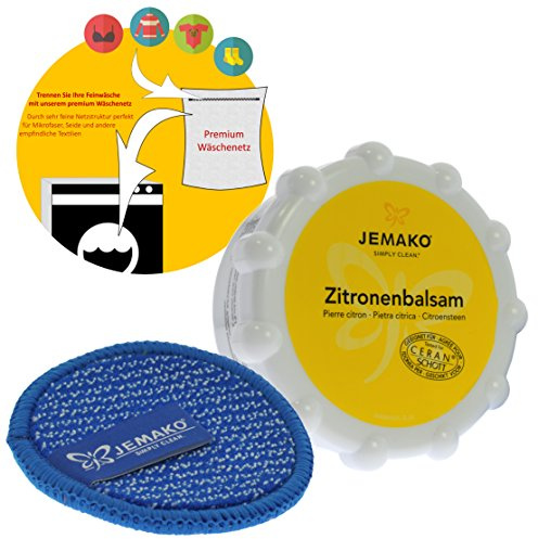 Jemako Zitronenbalsam 350g Duopad blau Mini Ø 9,5 & Sinland feinmaschiges Wäschenetz