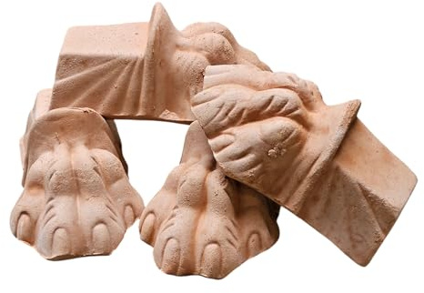 teramico Lot de Pieds élégants pour Pots de Fleurs | Dessous Terre Cuite Italien | Protection Contre l'humidité | Robuste & Durable | Absolument résistant au Gel (4, 15cm)