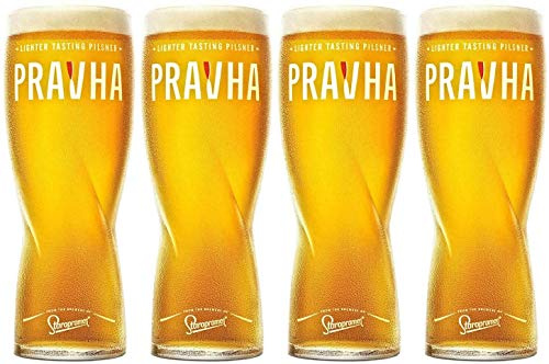 Pravha Beer Branded Pint Glass 20oz / 57cl (4)