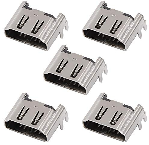 Goshyda Port HDMI pour Prise de connecteur d'interface de Port HDMI en Alliage d'aluminium 5 pièces pour Carte mère 4