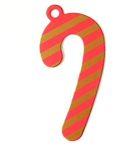Harlotte Weihnachts-Geschenkanhänger, niedlicher Baum-Stern, Sockenmuster, hängende Namensetiketten, Zuckerstangen, 50 Stück