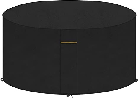 VANSHEIM Whirlpool Abdeckung Relaxinsel Abdeckplane Sonneninsel Abdeckung Tischabdeckung Gartenmöbel Abdeckung Runder Tisch Wasserdicht UV-Beständiges Oxford Gewebe Ø230x100cm
