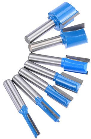 ZSBLXHHJD Router Bits 7 Pieces Of 8mm Straight Shank Straight Milling Cutter Set Hardened Steel Engraving Wood Finishing Milling Cutter