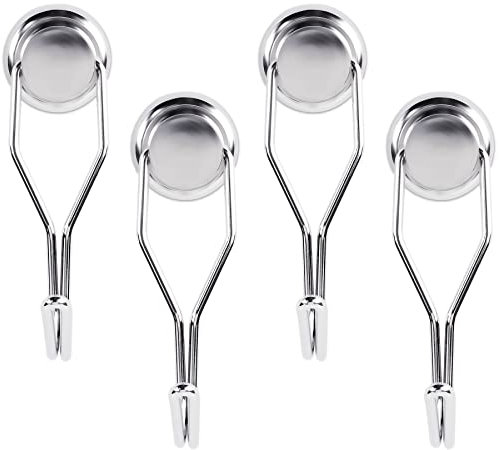 Sensei 4 piezas Imán de neodimio con gancho giratorio Ø20 x H63 mm, ganchos magnéticos muy potentes con 12 kg de fuerza de atracción