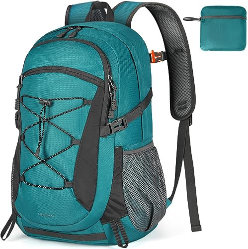 RAINSMORE Wanderrucksack Herren Damen 40L Wasserdichter Rucksack Leicht Groß Reiserucksack Trekkingrucksack mit Reflexstreifen Für Klettern Radfahren Bergsteigen Reisen Grün