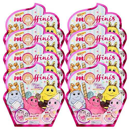 Generisch Blue Ocean Moffinis Figur Sammelfigur Serie 4 - Magic Bakery - Moffini Muffin Monster - 8 Tüten