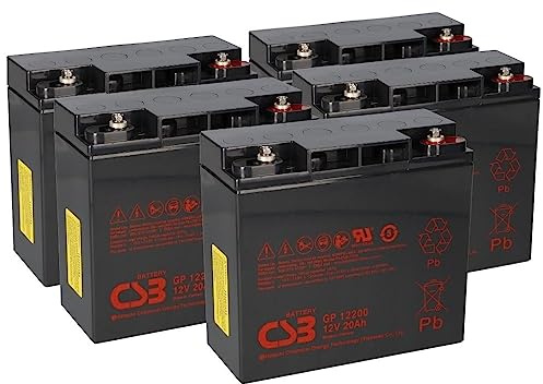 5X Akku Batterie 12V 20Ah Kompatibel Elektroroller E-Scooter 60V SXT Viper - Langlebig - Wartungsfrei
