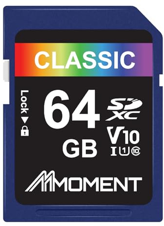 MMOMENT Tarjeta SD SDXC de tamaño completo de 64 GB, compatible con cámara de video Full HD, PC, UHS-I, U1, V10, clase 10, velocidad de lectura de hasta 98 MB/s, velocidad de escritura de hasta 30 MB