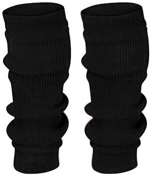 ANZEE - Calentadores de piernas para niños que se mantienen calientes y elegantes, calentadores de tobillo de punto para niños de los años 80, fiesta, baile, deportes, accesorios de yoga y patinaje