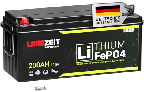 LANGZEIT LiFePO4 200Ah 12V Lithium Batterie Wohnmobil Solarbatterie Solar