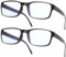 Gaoye Paquete de 2 gafas de lectura, filtro de luz azul, protección UV, lectores con marcos rectangulares
