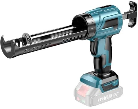 Pistola a Cartuccia Senza Fili 21V Pistola Colla Elettrica 300ml Velocità Regolabile Pistola a Cartuccia Senza Fili per Porte e Finestre Pistola Vetro Macchina Da Macchina Da Cucire (senza batteria)