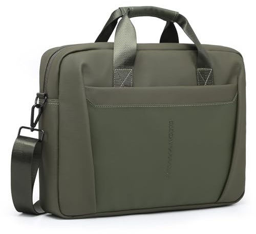 GAOCHY 13-14 Tums Axelväska för Bärbar Dator Kompatibel med MacBook Pro 14 2024-2021, 14 Tums ASUS Chromebook, HP 14 Bärbar Dator, 14 Tums Lenovo IdeaPad, Messengerväska med Axelrem, Cypress Grön