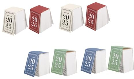 SEWACC 8st Mini-abreißkalender Miniatur-tischkalender 2025 Täglicher Flip- Agenda-planer- Täglicher block Abzocke- Abreiß 2025 Stand Papier