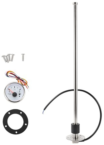A ABSOPRO Kit De Unidad Y Medidor De Combustible De 500 mm 19.7 Para Tanque De Combustible De Barco Sensor De Nivel De Combustible Y Agua Y Medidor De Combustible