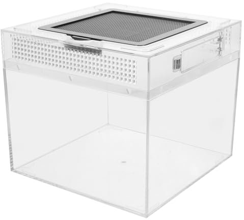 YARNOW Kasten Transparente Reptilienbox kleine Futtertonne Schlange Spinnenfutterbehälter Eidechsenbecken Reptilien zubehör Reptilienzubehör kreatives Gehege kreativer Futterkorb Aggreko