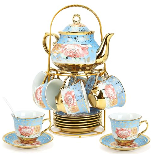 Juego de té de estilo europeo de 20 piezas