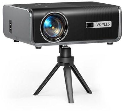 Smart Beamer 4k [Kompatibel mit Netflix & Dolby Audio] VOPLLS Autofokus/Trapezkorrektur Projektor, WiFi6 Bluetooth Full HD 1080P Beamer Heimkino/Outdoor für Handy/PC