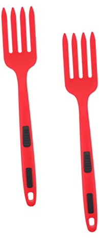 Healifty 2 pièces Fourchettes Flexibles Silicone Résistantes Chaleur Ustensiles de Cuisine Antidérapants Fourchettes à Spaghetti Lavables Au Lave- pour Maison et Restaurant