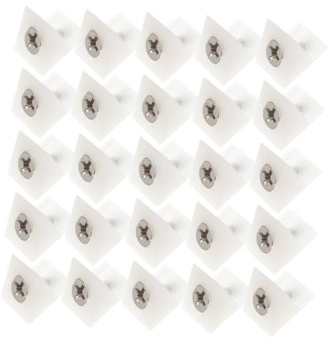 WOONEKY 106 piezas Cuñas de Refuerzo para Muebles con Soporte para Fondo de Cajón y Tornillos Base Fija Resistente Plástico Duradero Blanco para Reparación Armarios