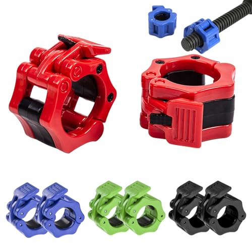 Barbell Clips, 30mm Barbell Clamp, Olympic Barbell Collars Fast Release Collar Clips Locking Weight Clips for Workout Weightlifting Fitness Training Bodybuilding(4 Colors)