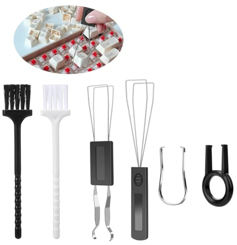 YIPFEN 6 Pcs Kit de Herramientas para Quitar Teclas Extractor de Interruptor de Teclas Extractor de Tapas de Teclado Herramienta de Extracción de Teclas Pinzas para Teclados