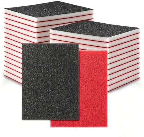 24 Pcs Sanding Sponge Set 80-3000 Foam Sanding Pads Flexible SandpaperBlock | Coarse and Fine, Washable and Reusable, Wet and Dry Sandpaper for Pipes Wood Furniture Drywall and Metal Polis